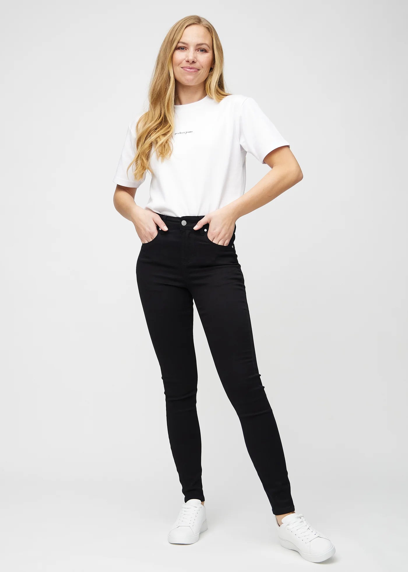 No Fade Black Jeans for Women - Slim Fit Women