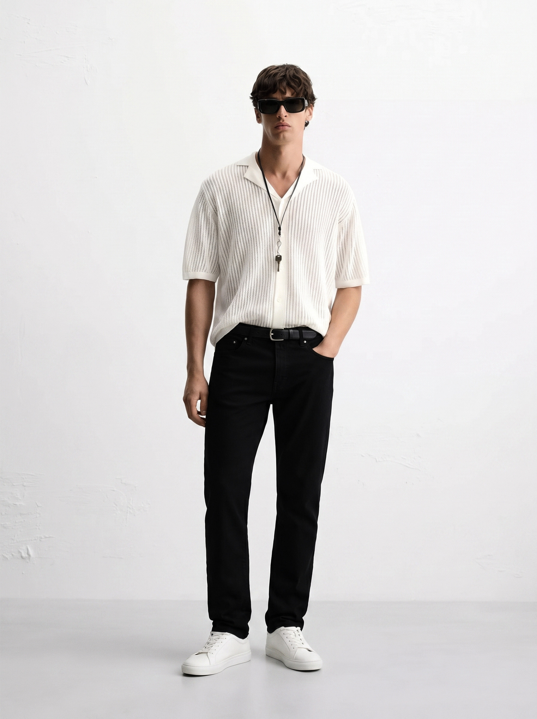 No Fade Black Jeans for Men