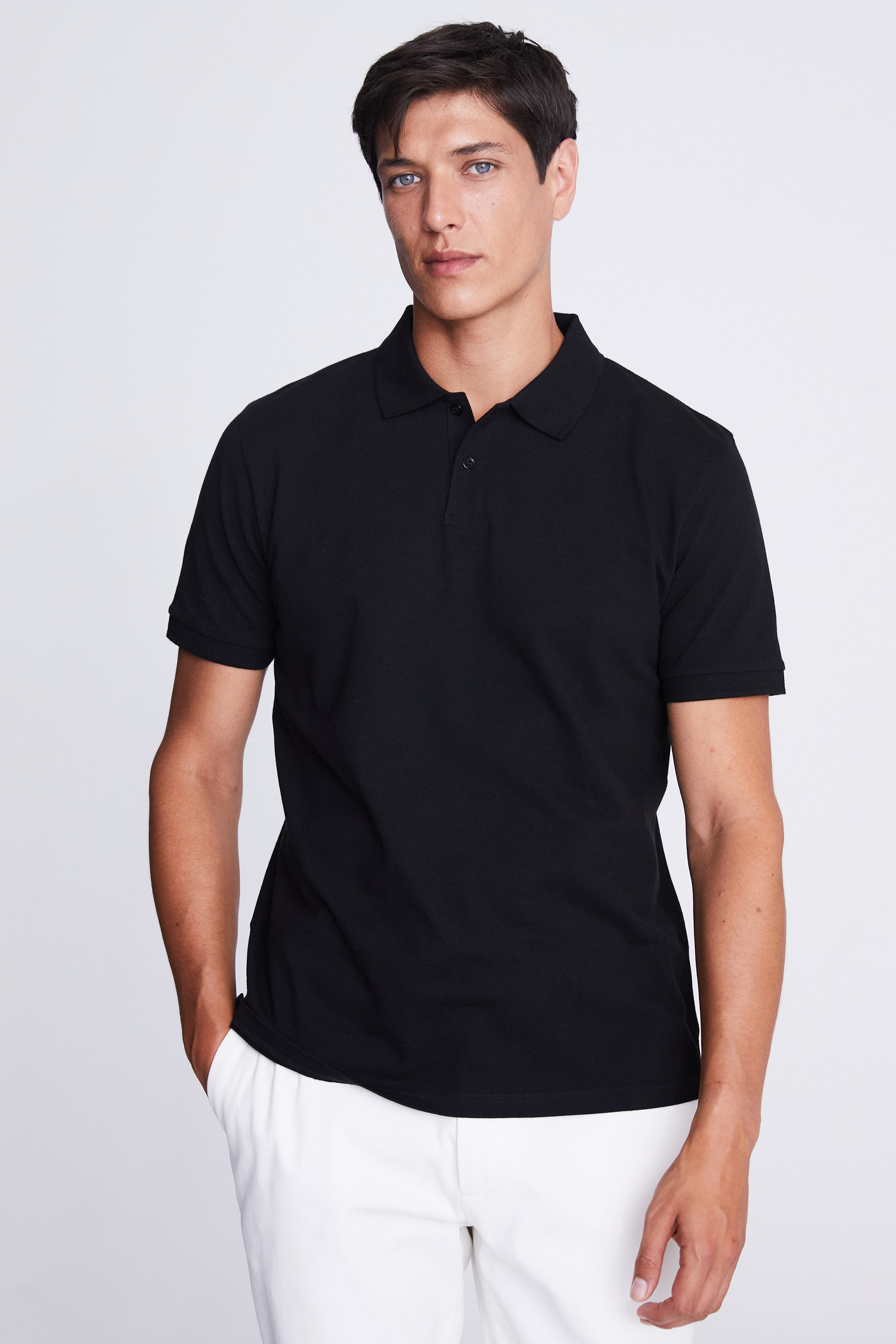 No Fade Black Polo Shirt for Men
