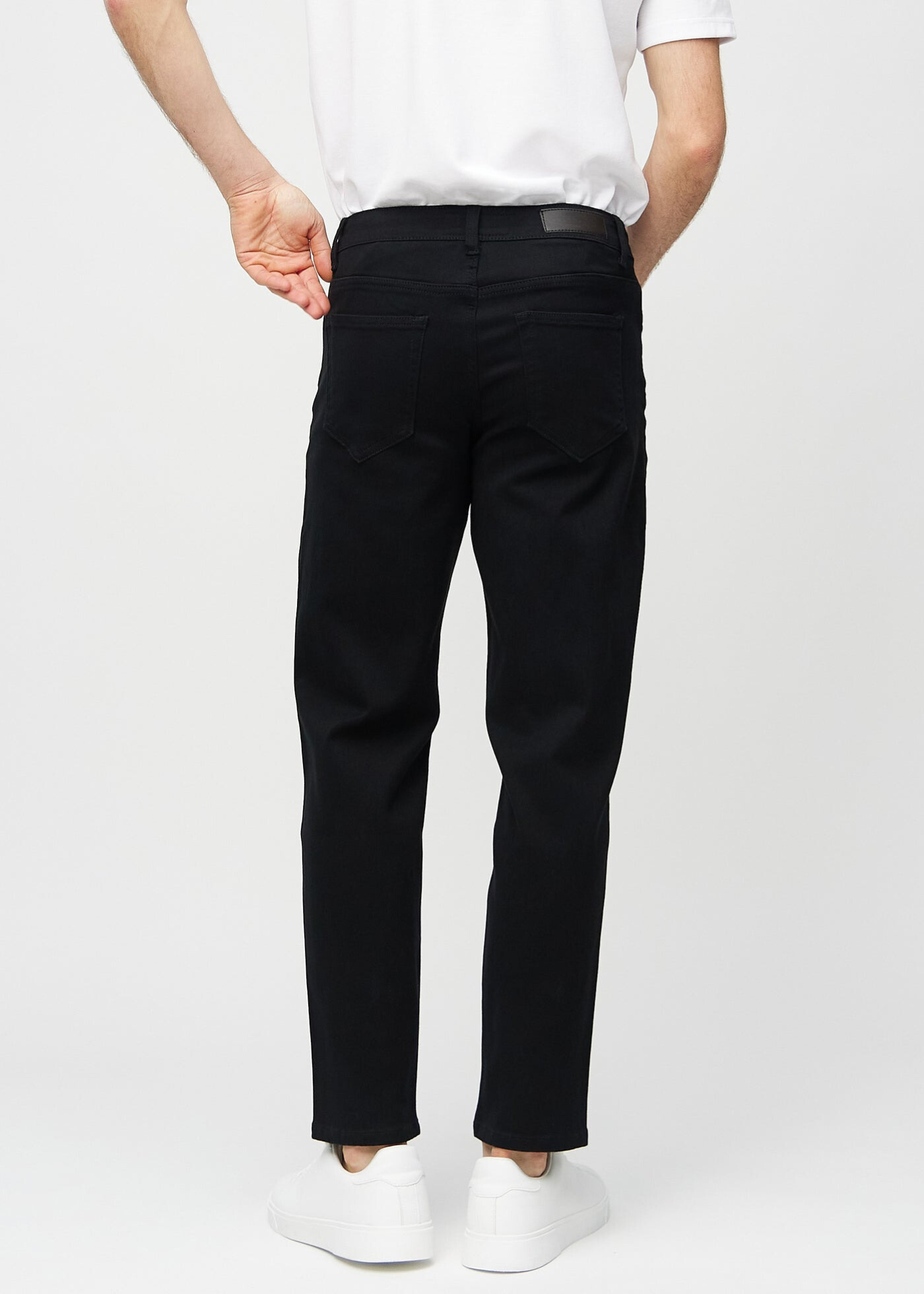 No Fade Black Jeans For Men Back Side