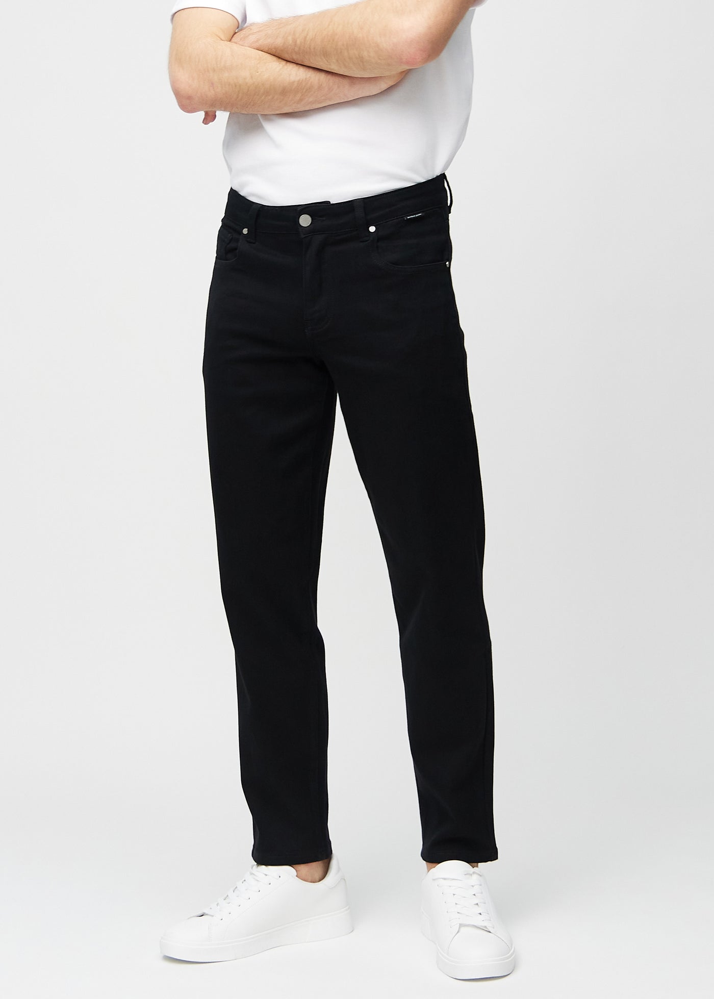 Straight fit no fade black jeans for men video