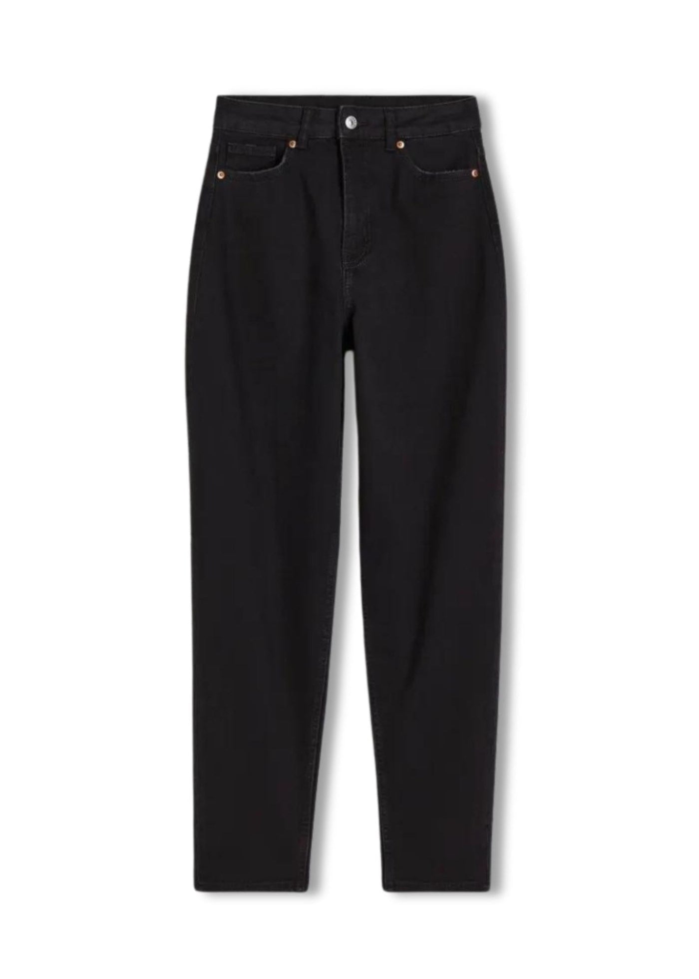 No Fade Black Jeans for Women - Loose Fit Women