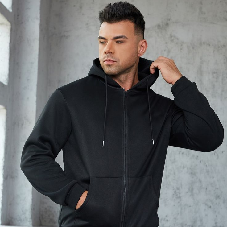 black hoodie