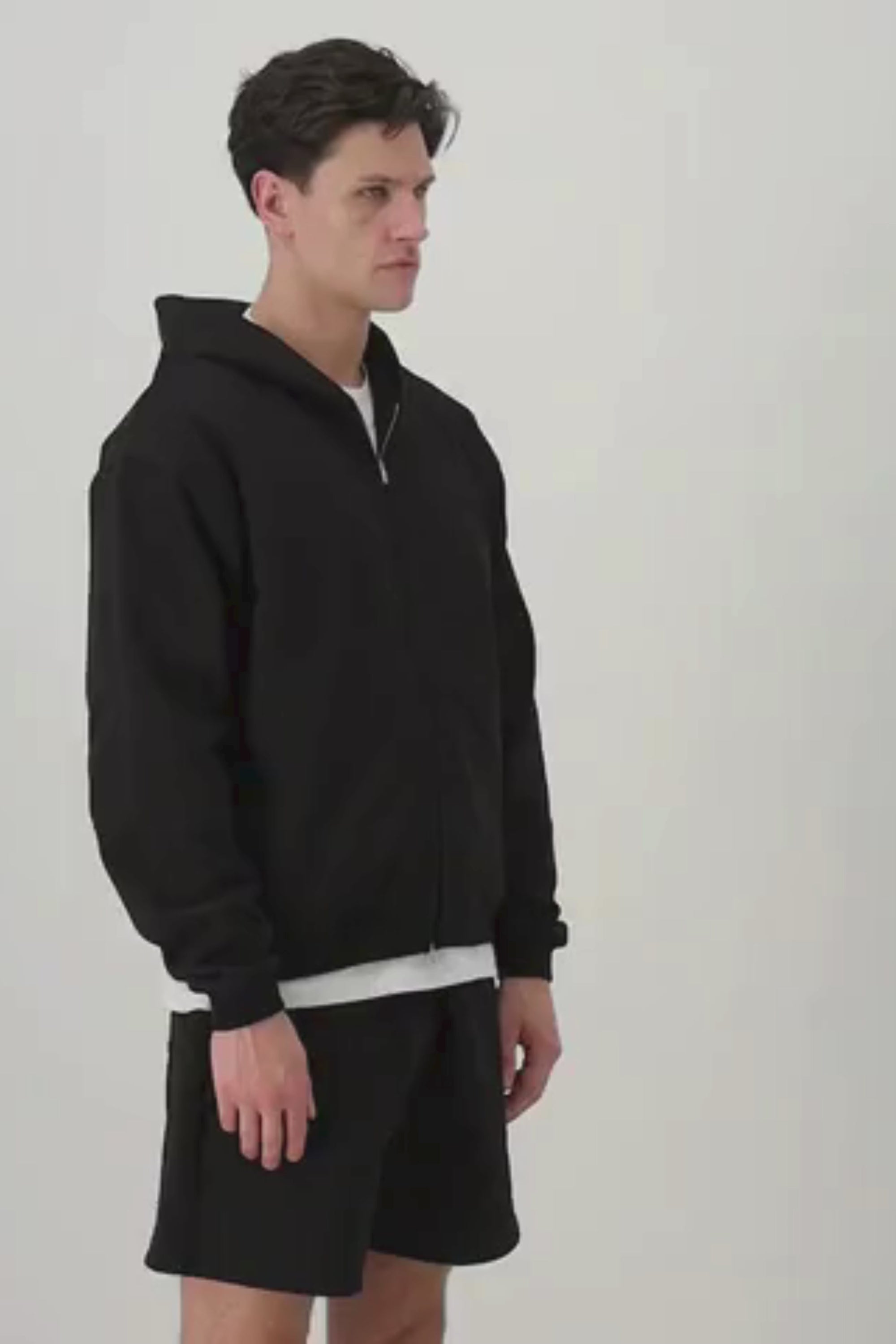 no fade black hoodie for men
