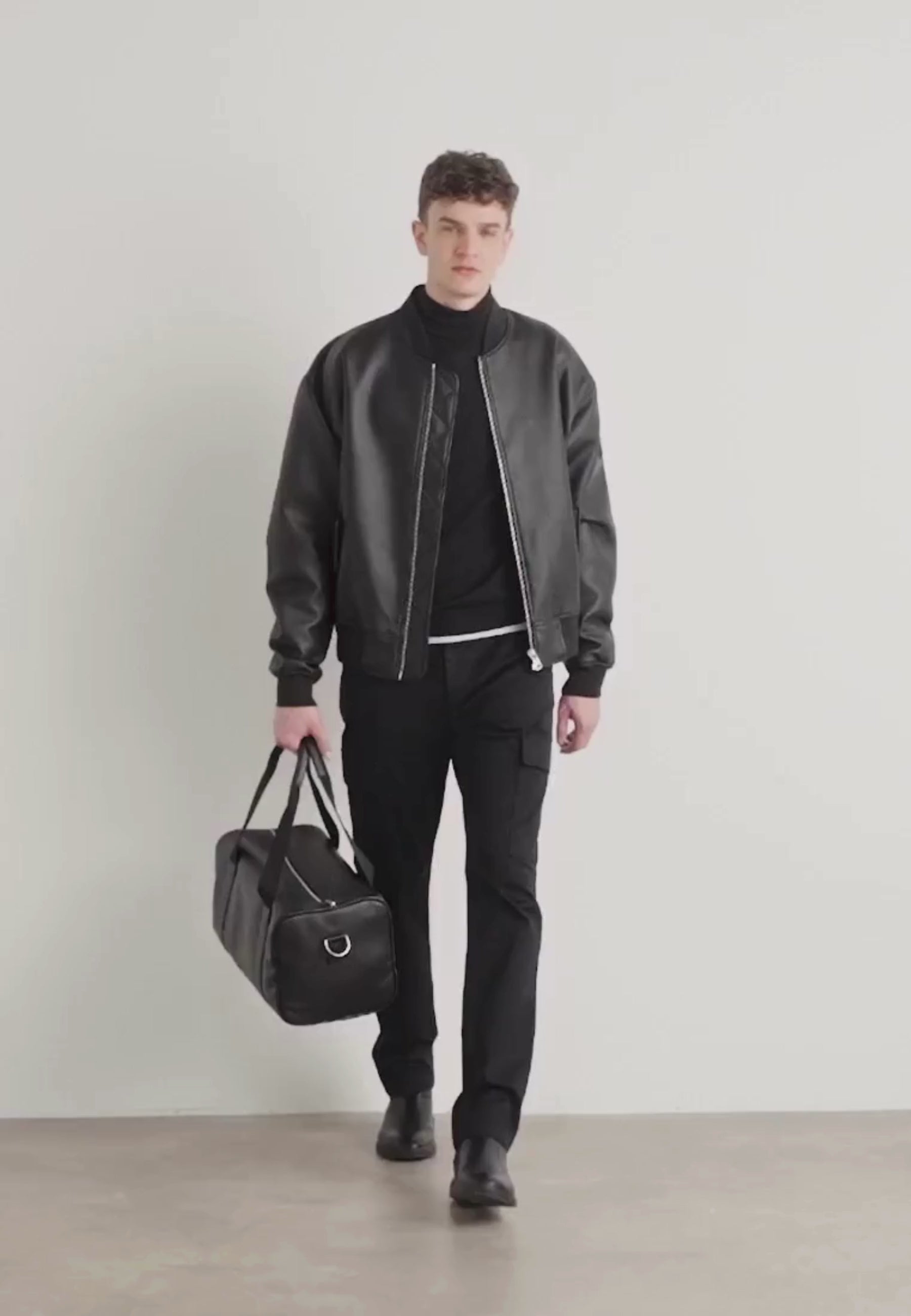 Black cargos for men