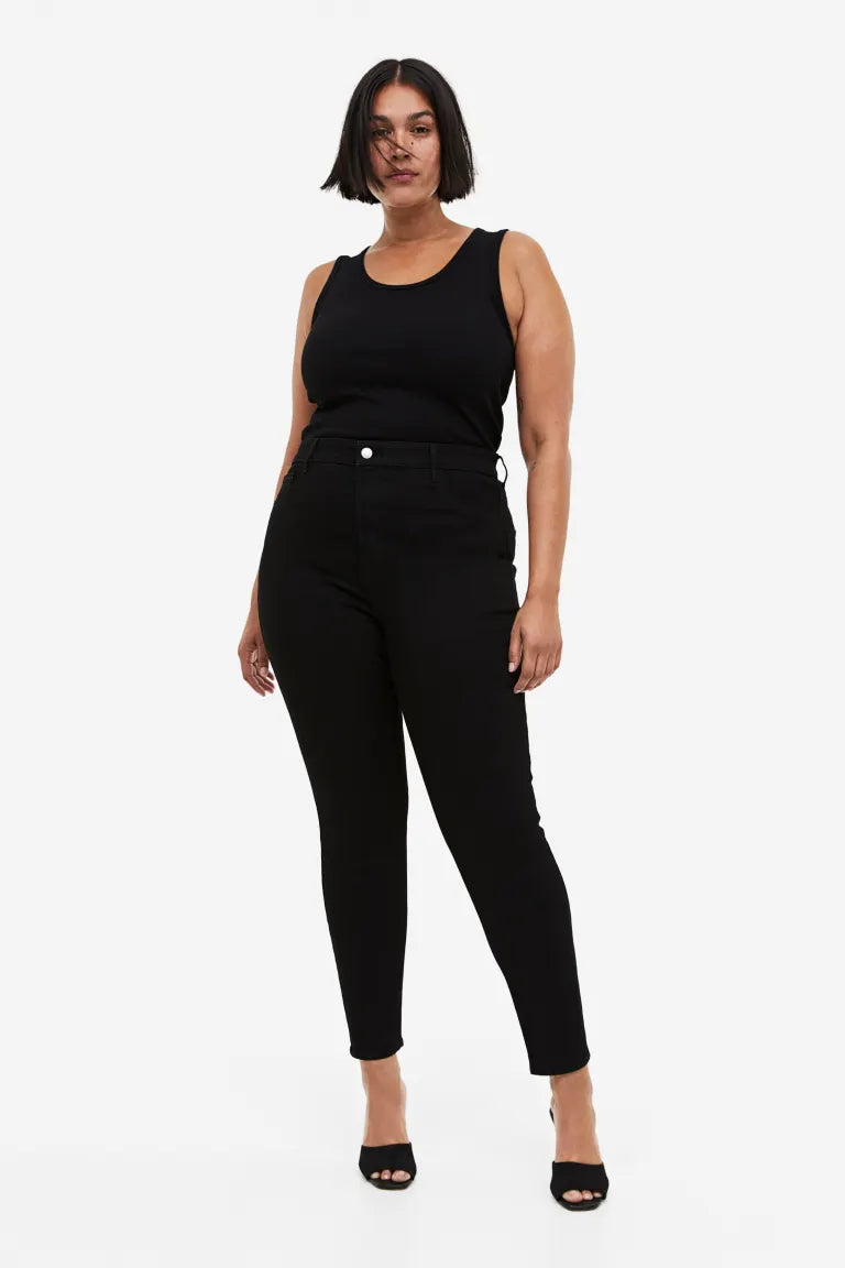 high waist black jeans for women